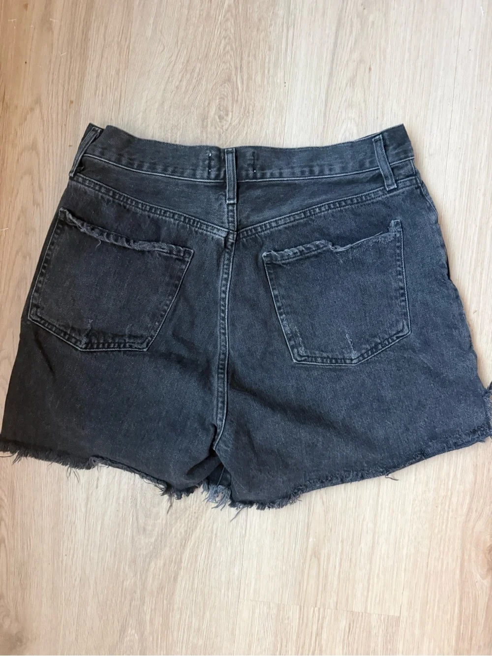 AGOLDE Dee Denim Short Cut Off Aritzia Sz 28 Vintage Black SKU 3014